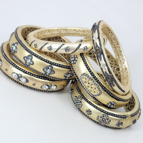 NWT Art Deco Pave CZ Hinged Magnetic Cuff Bangle - Picture 8 of 12